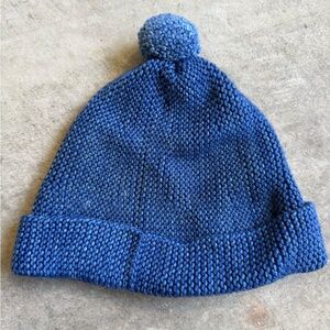 Misha and Puff Cozy Blue Knit Pom-Pom Hat for Kids